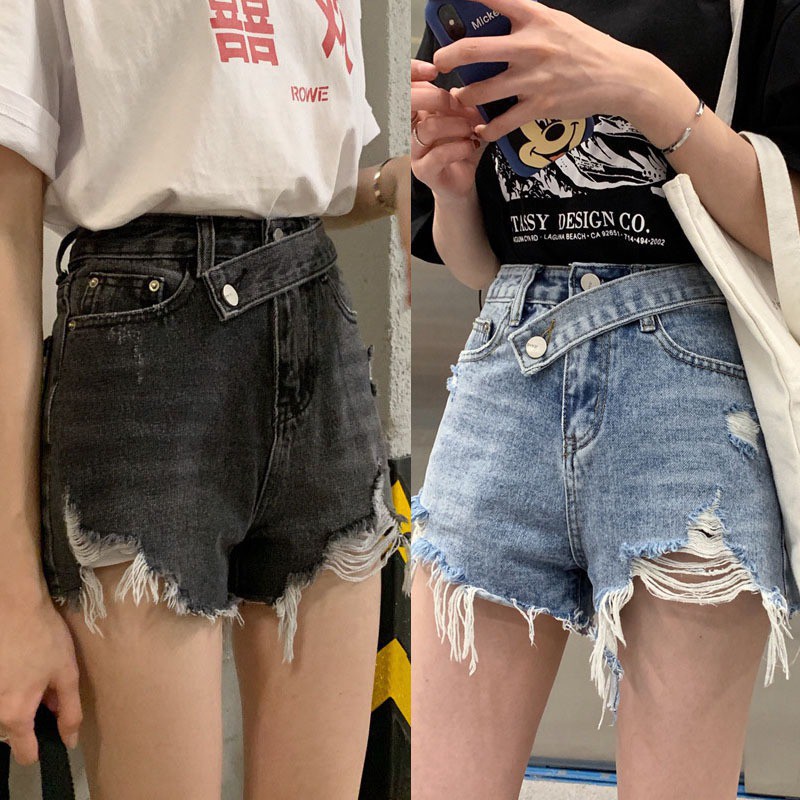 Quần Short Denim nữ ống rộng