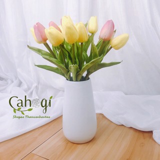 Lọ hoa - Bình hoa bằn Sứ men ngọc trắng hình Oval