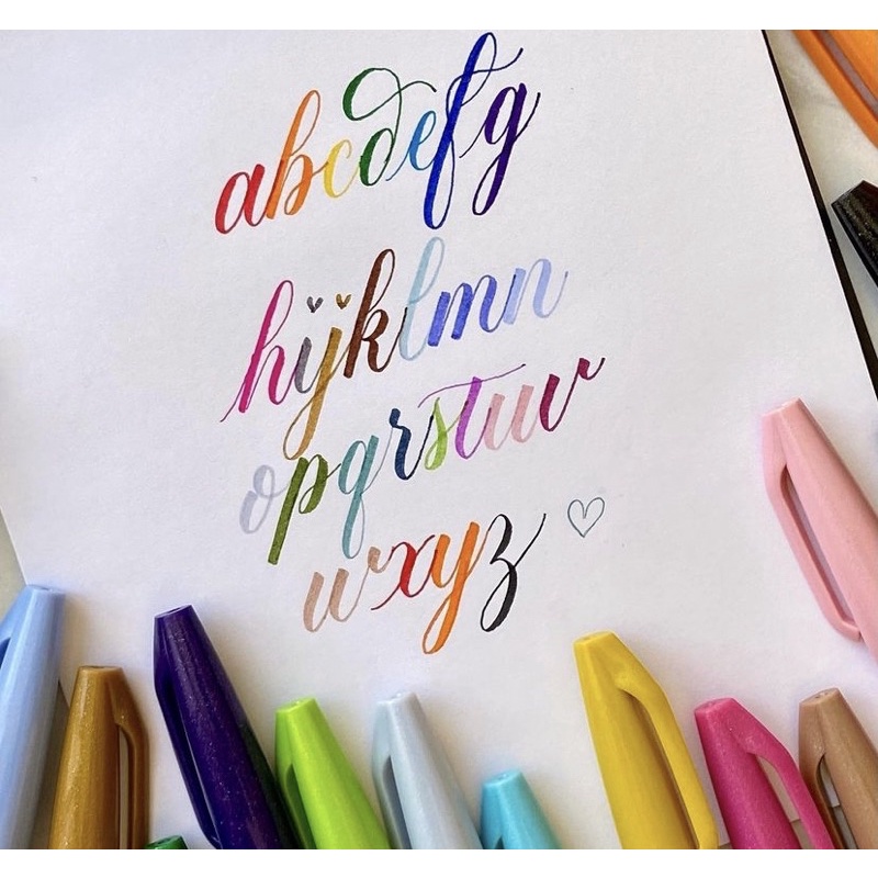 Bút viết thư pháp Pastel Pentel brush sign pen