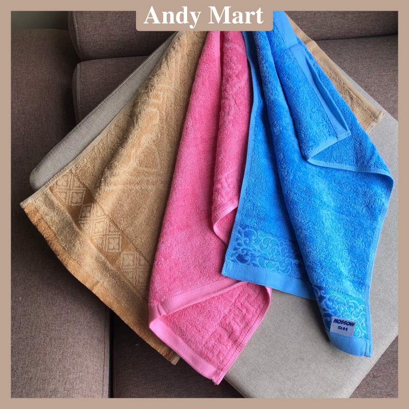 Khăn mặt cao cấp xuất Nhật sợi cotton dày dặn, mềm mại, thấm hút tốt kt 30x50cm