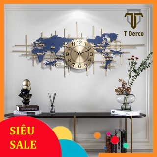 Decor nhà, đồ trang trí đồng hồ treo tường nghệ thuật, tranh decor trang trí mã 2115