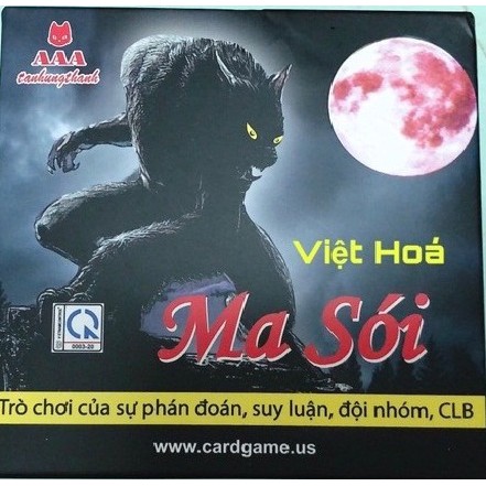 Bộ Bài Ma Sói Việt Hóa Boardgame (Made in Viet Nam) Đồ chơi bài ma sói tiếng việt - Hàng Chất Lượng Cao