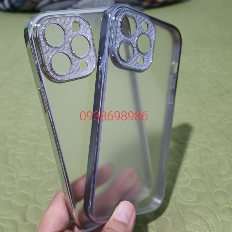 Ốp lưng Bảo Vệ Ống Kính Camera gắn đá Dành Cho iPhone 13 Pro max / 13 pro / 13 / 12 pro max / 11 pro max