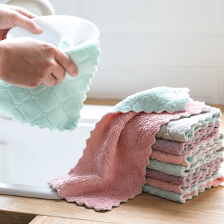 [1 CHIẾC] Khăn lau đa năng (lau bếp, bát đĩa, bàn ghế...) siêu mềm mịn, thấm hút tốt, kháng khuẩn (1