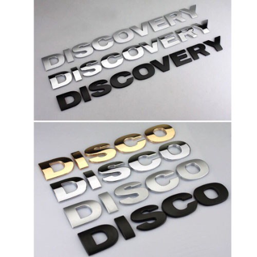 Tem DISCOVERY chữ nổi trang trí xe hơi ô tô