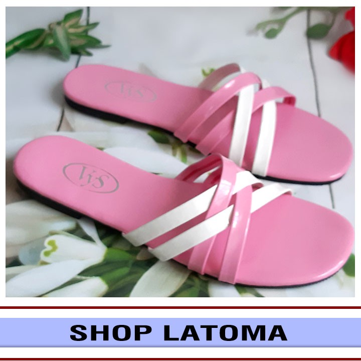 Dép nữ quai ngang phối màu thời trang cao cấp Latoma TA3721[Nhiều Màu Lựa Chọn]