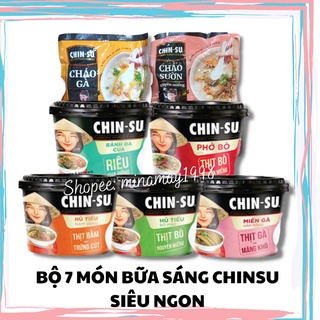 Bộ 7 món bữa sáng Chinsu đủ 7 vị bánh đa cua, hủ tiếu nam vang, miến gà,