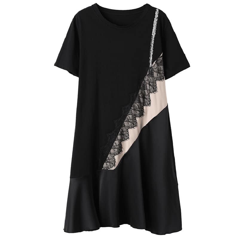 S57265 - Đầm suông ngắn tay nữ hè đuôi cá big size hàng nhập