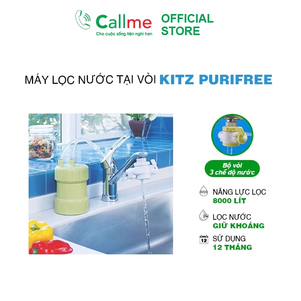 Máy lọc nước Nhật Bản Callme loại lắp tại vòi Kitz Purifree nhập khẩu Nhật Bản công suất 8000 lít