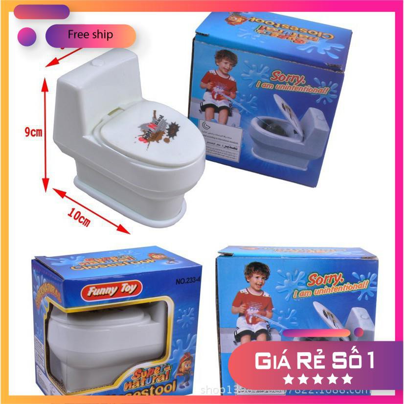 Đồ chơi phun nước hình bồn cầu/toilet/hố xí độc đáo dành cho trẻ em và người lớn dùng để chơi khăm troll bạn bè