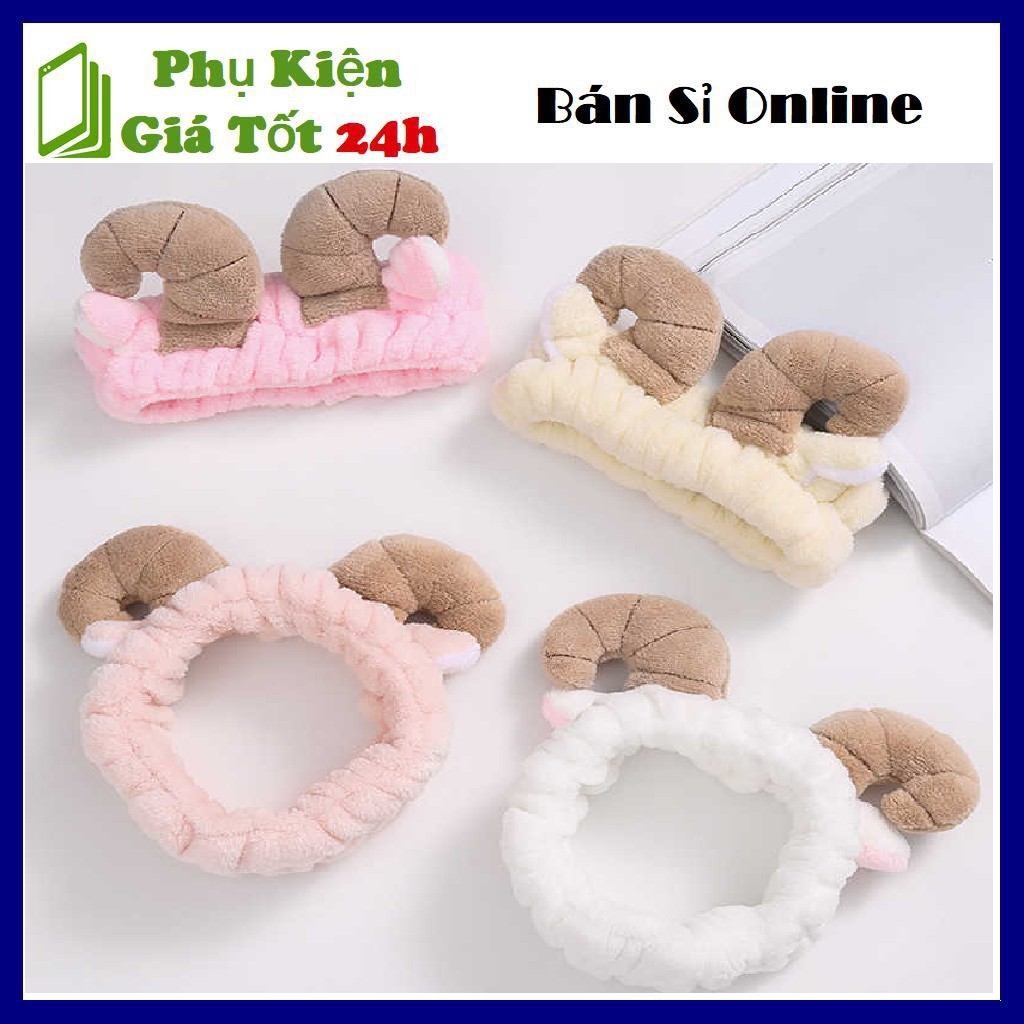 Băng Đô Hình Sừng Cừu Đáng Yêu Phong Cách Hàn Quốc