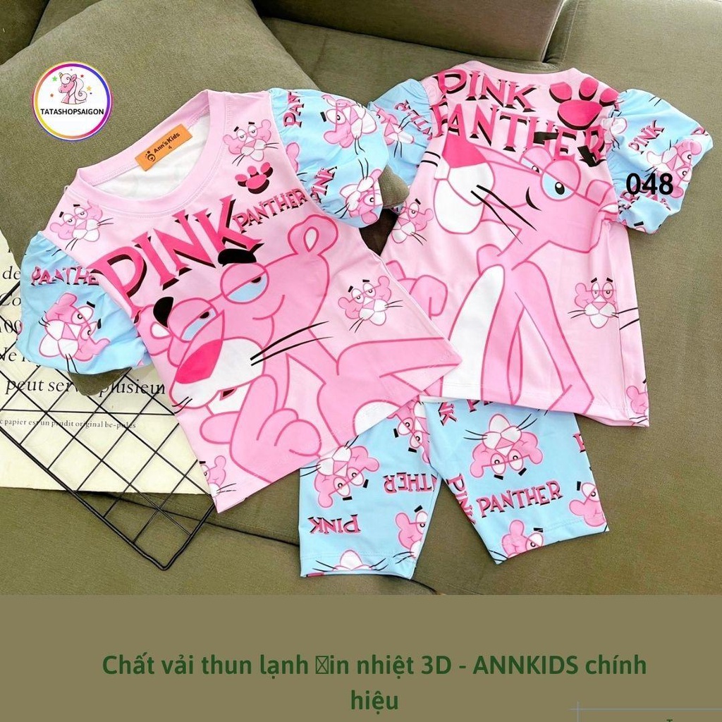 22-40kg- Bộ ngố bé gái tay phồng size đại thun lạnh in 3D 048