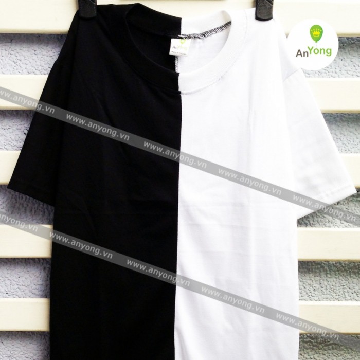 Áo thun phối 2 màu