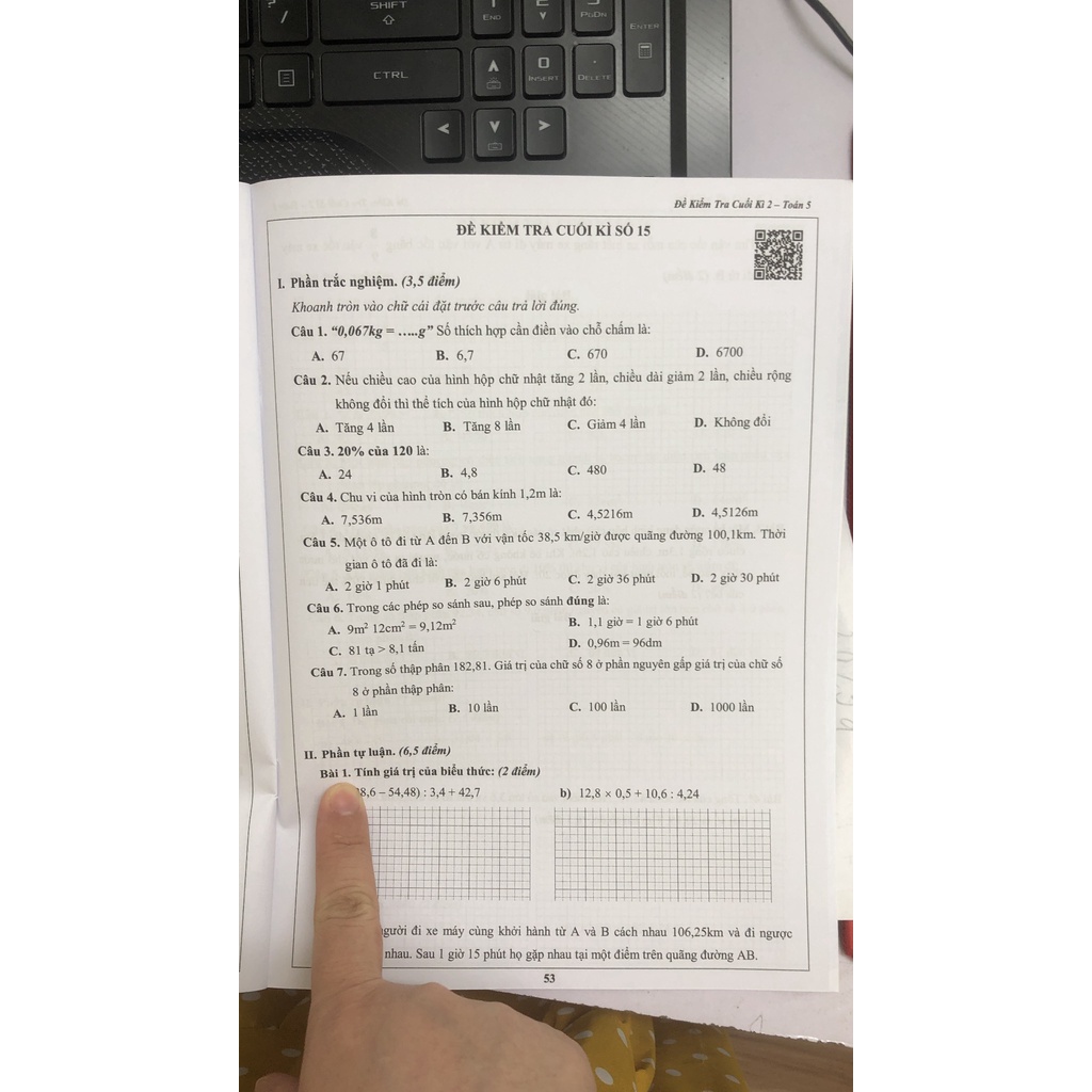 Sách - Combo Đề Kiểm Tra Toán và Tiếng Việt 5 - Học Kì 2 (2 cuốn)