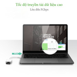 Đầu đọc thẻ TF/SD cổng USB type C gen 1 tốc độ 5Gbps 20Cm Ugreen 40380