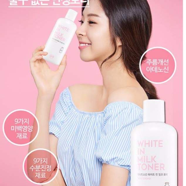 NƯỚC HOA HỒNG TRẮNG DA G9 SKIN WHITE IN MILK TONER CHÍNH HÃNG