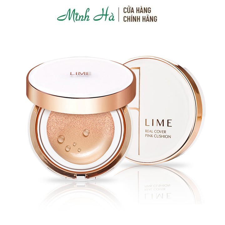 Phấn nước kiềm dầu Lime Real Cover Pink Cushion SPF50+ PA+++