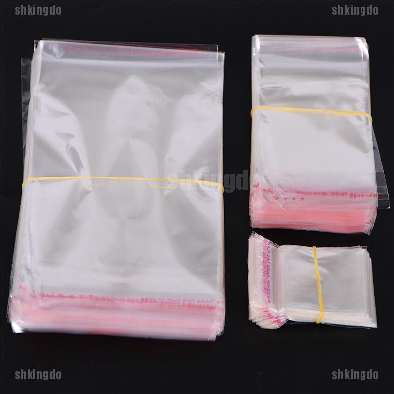 200 túi nhựa trong suốt tự dính đựng trang sức tiện dụng