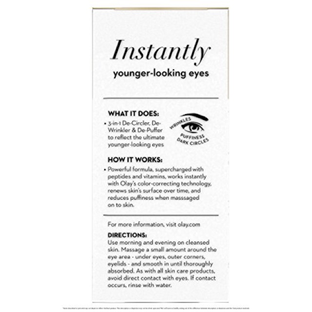 Kem Dưỡng Mắt Olay Eyes Ultimate Eye Cream For Dark Circles, Wrinkles &amp; Puffiness 13ml Hàng Nhập USA