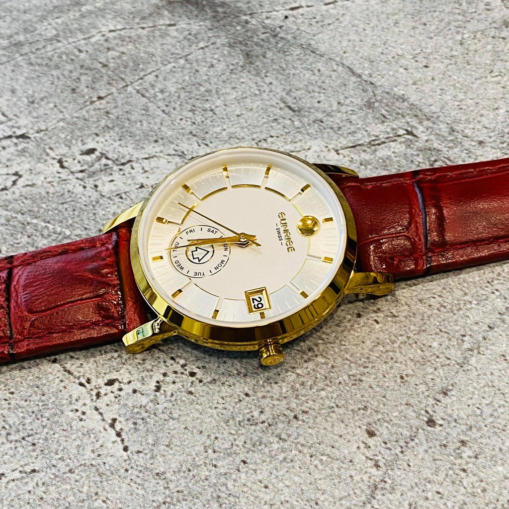 Đồng hồ Sunrise nữ chính hãng Nhật Bản L2115PA.GL.T - kính saphire chống trầy - bảo