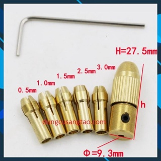 Bộ Đầu giữ khoan mini kiểu 4 / Bộ Đầu kẹp mũi khoan dùng cho motor mini trục 3.17mm 2.0mm 2.35mm 5.05mm cao cấp