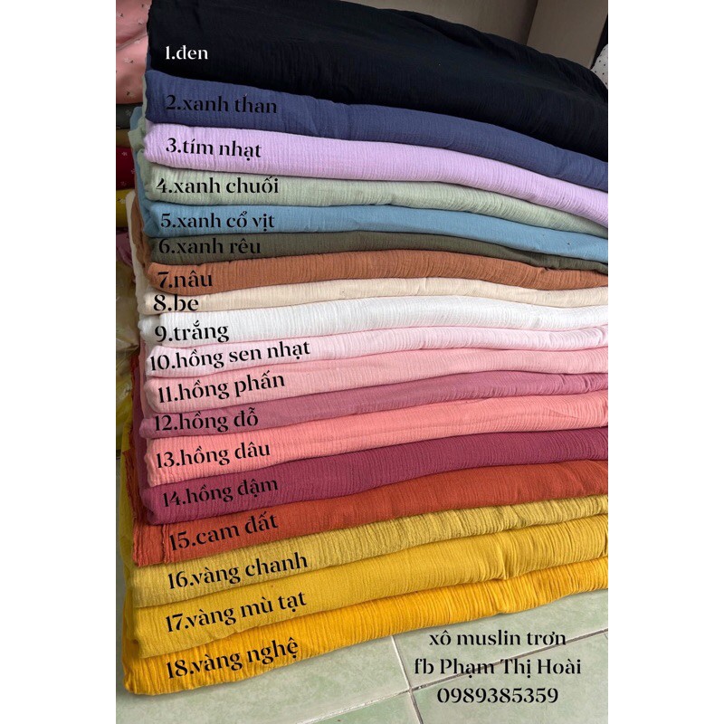 Vải xô muslin mềm mịn