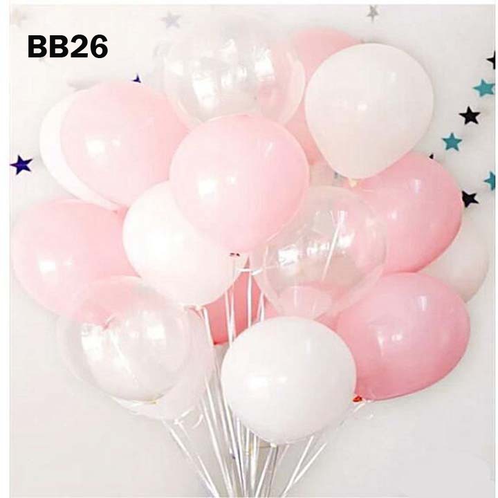 10 bong bóng phối độc đáo lạ mắt màu pastel Balloon party Happy birthday wedding mã 19 đến 36