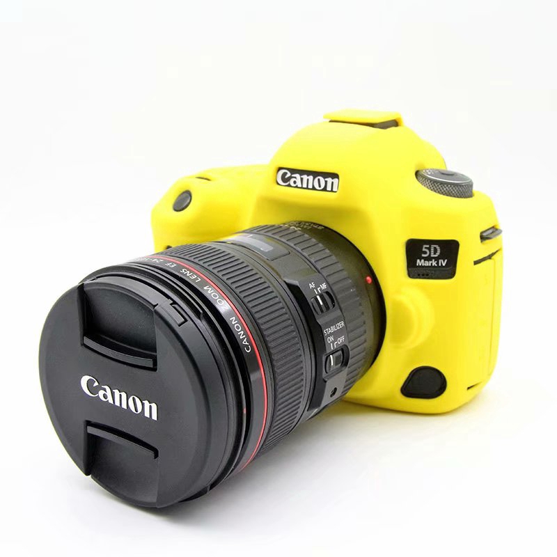 Vỏ silicon bảo vệ cho máy ảnh Canon 5D3 5DR 5DS 5D4 5DIV 6D 2 6DII 77D 750D 80D 800D 1300D 1500D