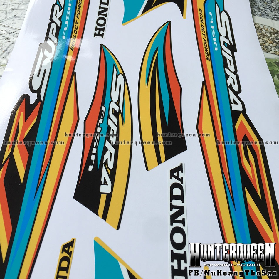 Tem rời xe Wave màu đen, tem  GTR vàng. Thay đổi màu sắc và chi tiết theo yêu cầu. Sắc nét, bền màu