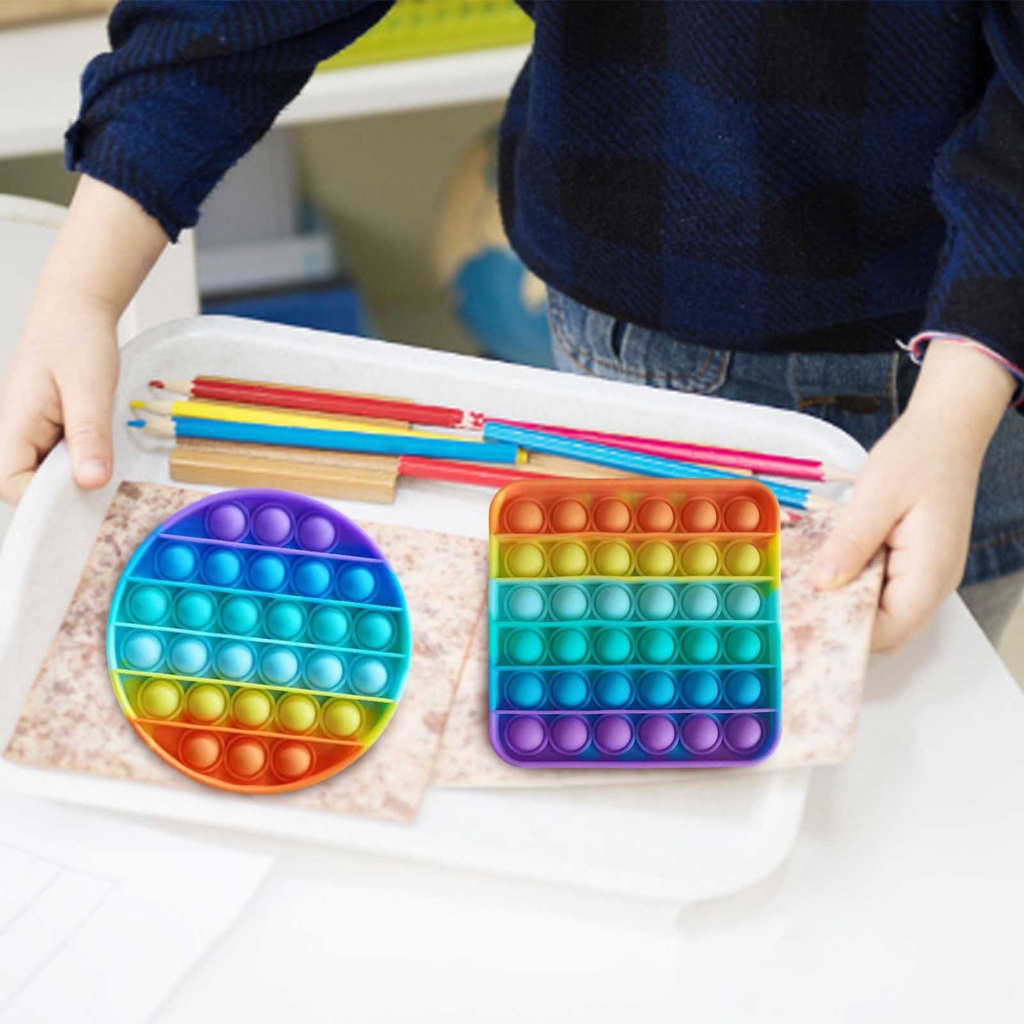 Đồ Chơi Bong Bóng Màu Cầu Vồng Giúp Giảm Căng Thẳng Hiệu Quả
