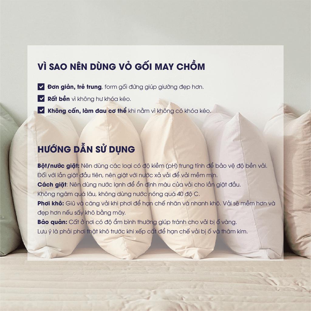 [Nhiều mẫu] Vỏ Gối Changmi Bedding 100% Cotton Sateen cao cấp, lụa Modal Hàn Quốc 50 x 70 cm mềm mát (1 cặp)