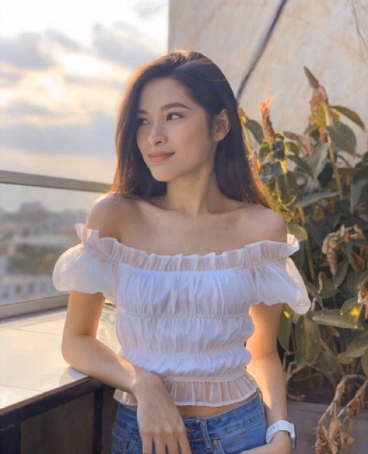 ÁO VOAN NHÚN CHỈ BO THUN TAY PHỒNG
