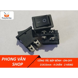 10 Công tắc bập bênh KCD1-104-21x15mm-ON-OFF-4 chân-2 hàng