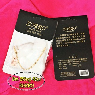 SET BÔNG GÒN bật lửa ZORRO 3 MÓN (BÔNG GÒN - BÔNG CHẶN xang - TIM) DEVA mua sự an tâm