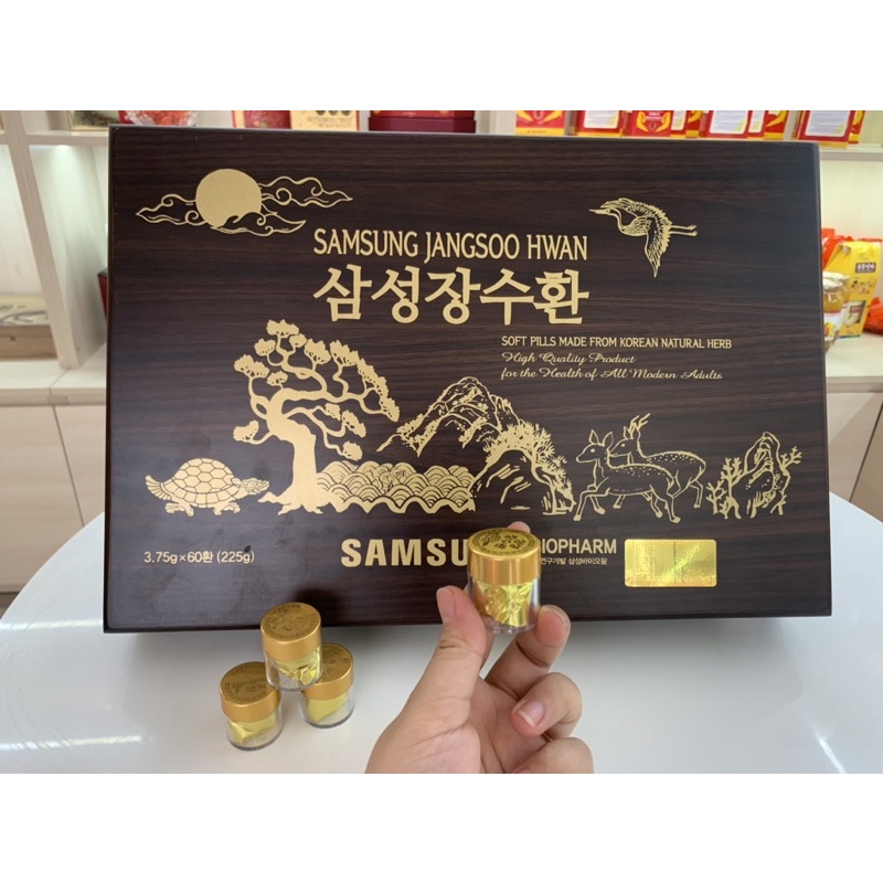 Viên Bổ Não Trầm Hương SAMSUNG JangSoo Hwan Bio Pharm Hàn Quốc 60 viên Hộp gỗ đen ❤️