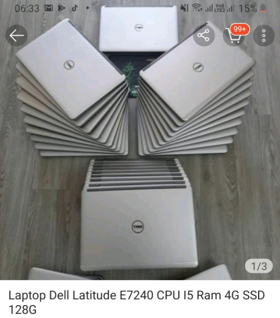 Laptop dell latitude E7240 CPU i5 ram 4G SSD 128G màn 12.5