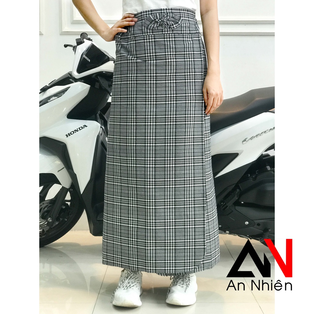 váy chống nắng xẻ tà cố định bằng miếng dán kết hợp với nút bấm [được chọn mẫu] chân váy có nút bấm