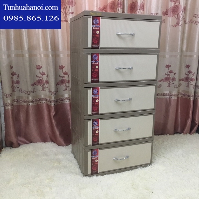 Tủ nhựa 5 tầng Việt Nhật đựng quần áo, kiểu dáng trang nhã , lịch sự