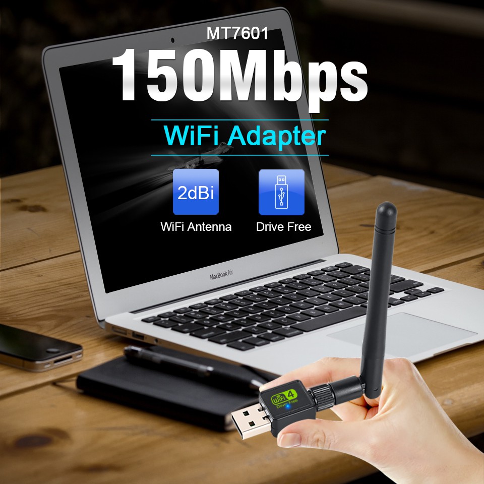 Bộ Chuyển Đổi Wifi Usb Wifi Wifi Wifi Thẻ Wi-Fi Mt7601 Cho Pc Deskto | BigBuy360 - bigbuy360.vn
