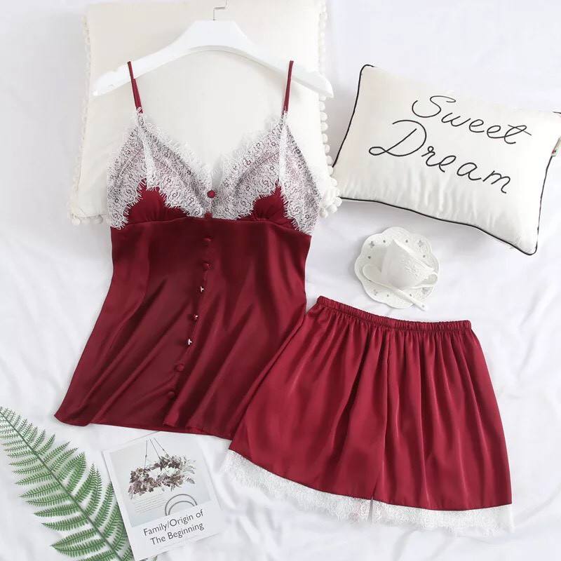 HOT HOT ⚡️LL824  Đồ bộ lụa - đồ ngủ sexy - cô chủ nhỏ chuyên sỉ