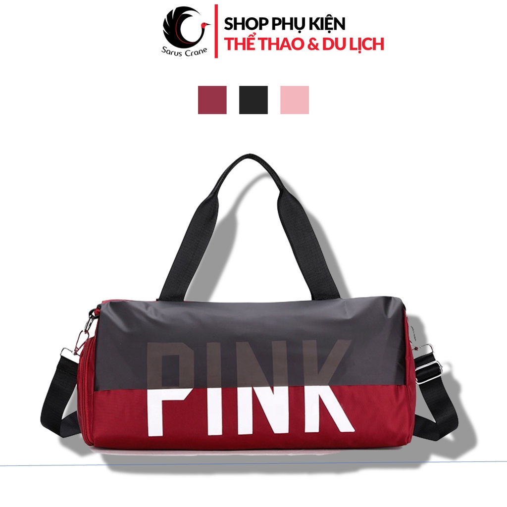 Túi Du Lịch PINK Mẫu Mới 2022 Chống Thấm Có Ngăn Để Giày Đa Năng Sarus Crane SC19