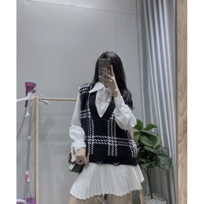 ÁO GHI LÊ KẺ TRẮNG ĐEN | BigBuy360 - bigbuy360.vn