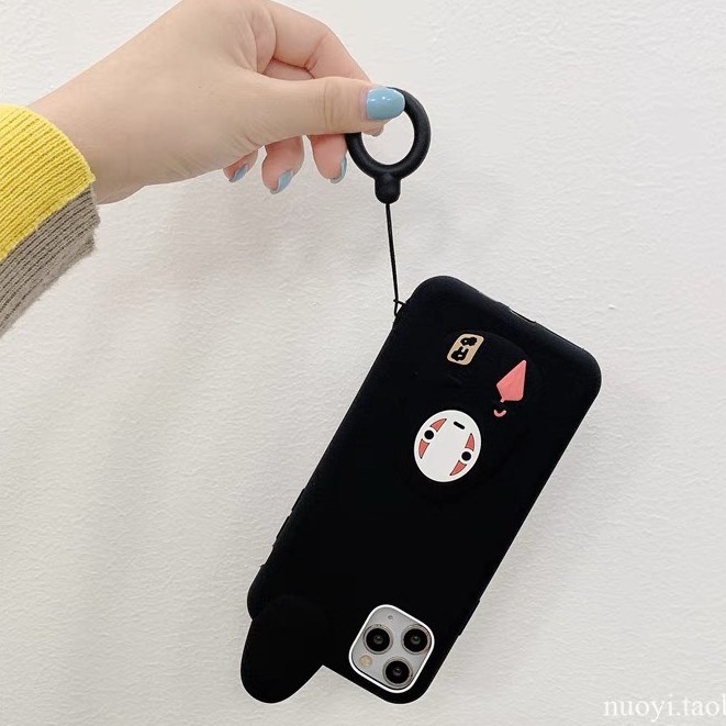 Ốp iPhone dẻo vô diện 3D kèm móc 6/6Plus/6s/6sPlus/7/7Plus/8/8Plus/X/Xs/Xsmax/11/12/Pro/Max/Promax/12mini