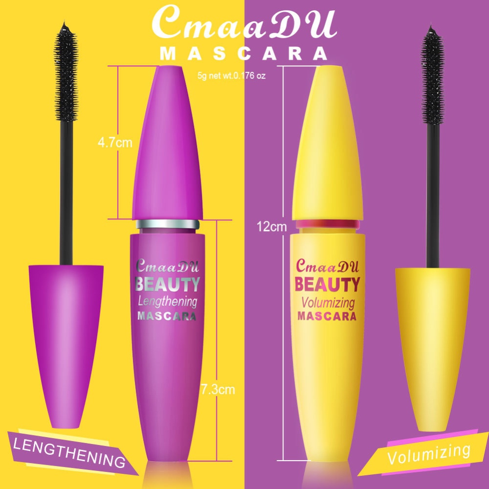 Mascara 4D CmaaDu chống thấm nước bền màu chuốt dày mi
 | BigBuy360 - bigbuy360.vn