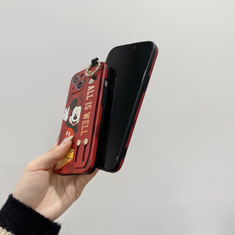 Ốp Điện Thoại IMD Hình Chuột Dễ Thương Có Dây Đeo Cổ Cho iPhone 14 13 12 11 Pro Max Plus
