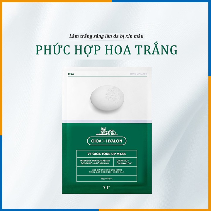 Mặt Nạ Dưỡng Trắng, Nâng Tone Da - VT Cica Tone - Up Mask