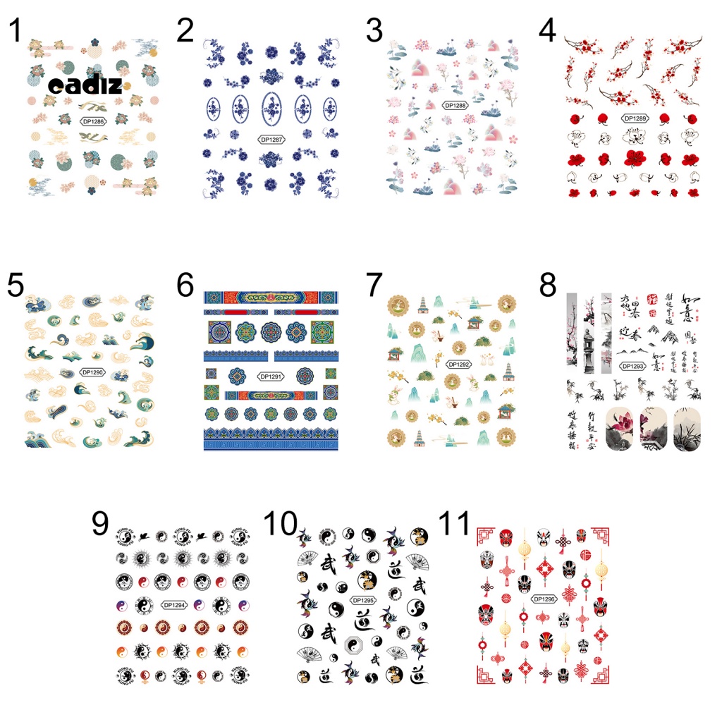 Nhãn Dán Trang Trí Móng Nghệ Thuật Màu Sắc Sống Động