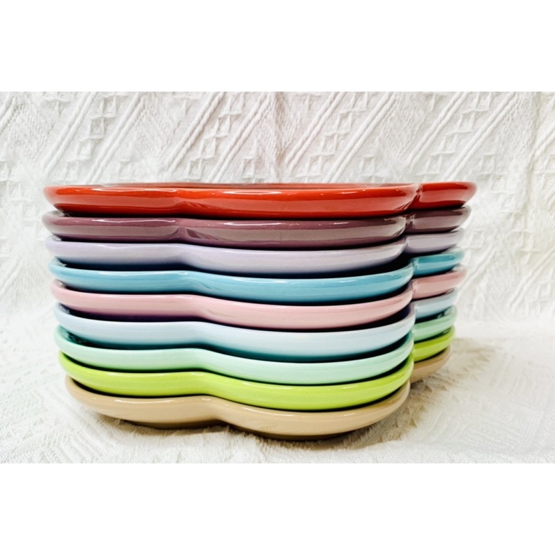 Đĩa sứ phẳng Lecreuset nội địa hình hoa đường kính 23cm