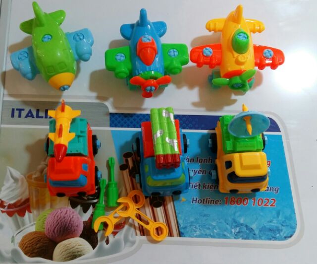 Sét 6 ô tô máy bay cho bé