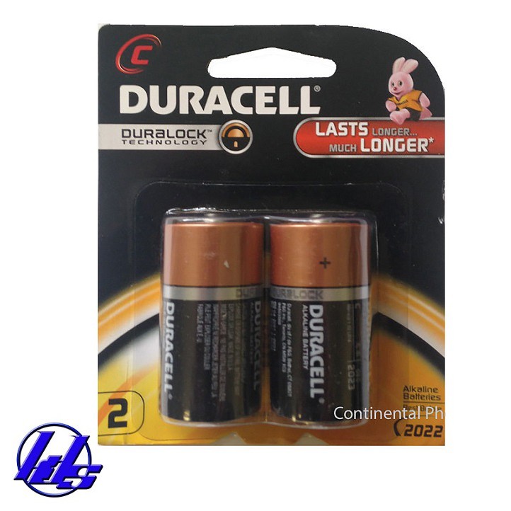 Pin trung C Duracell 1,5v MN1400-LR14 Alkaline Last Longer - Vỉ 2 viên